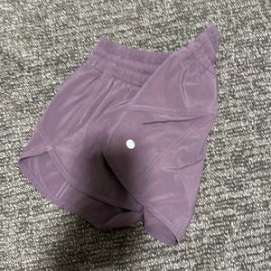 Purple lulu shorts hardly worn size 4